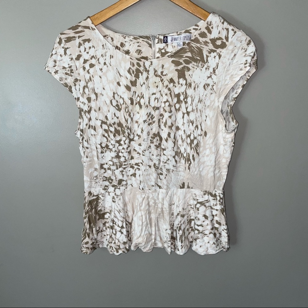 Jennifer Lopez Print short sleeve blouse